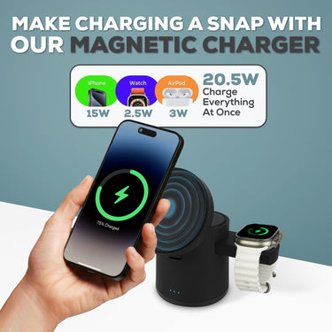 PowerPod 3-in-1 Magnetic Wireless Charger